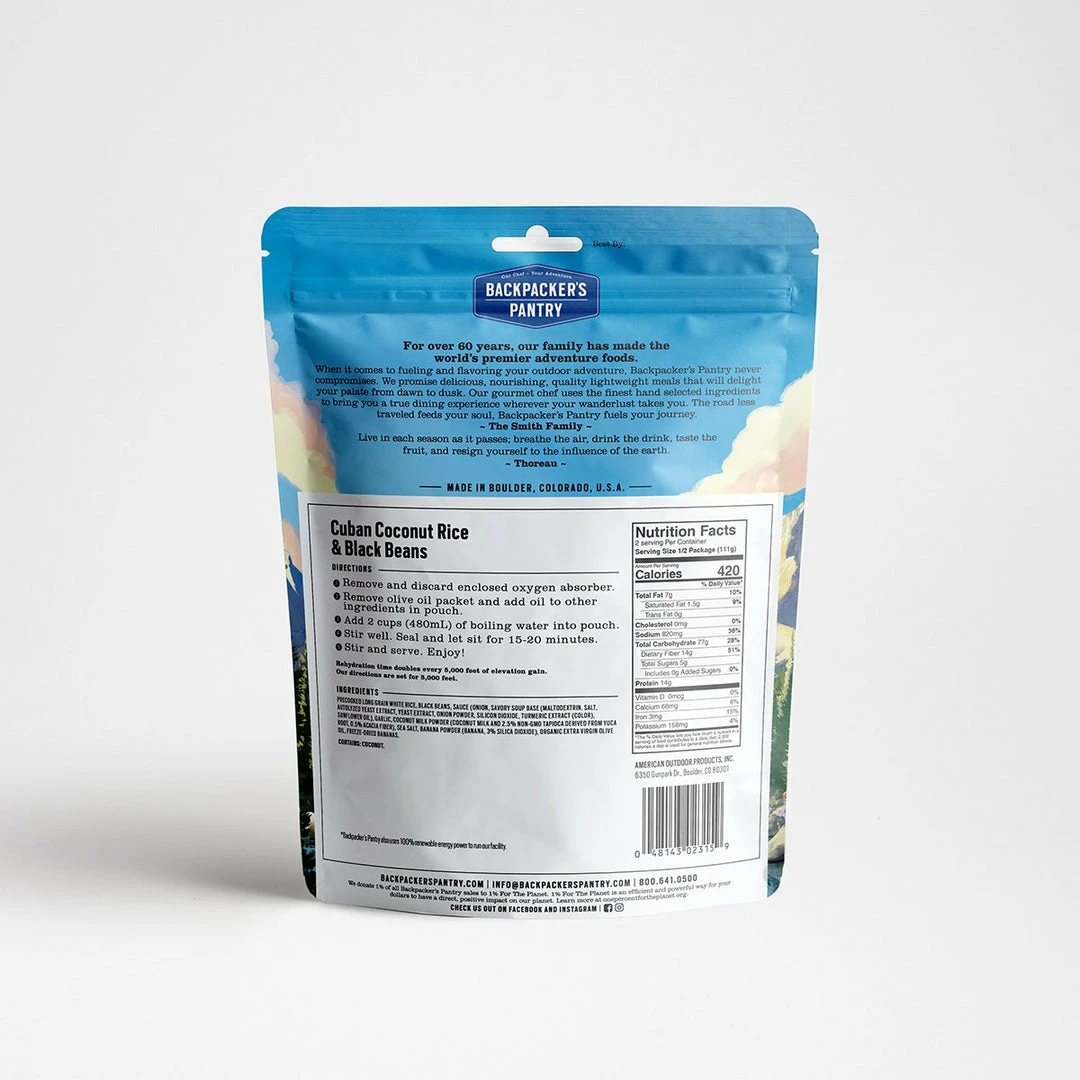 Buy 😉 Backpackers Pantry Cuban Coconut Rice & Black Beans Food ✔️ 4 Backpackers Pantry Cuban Coconut Rice & Black Beans Food