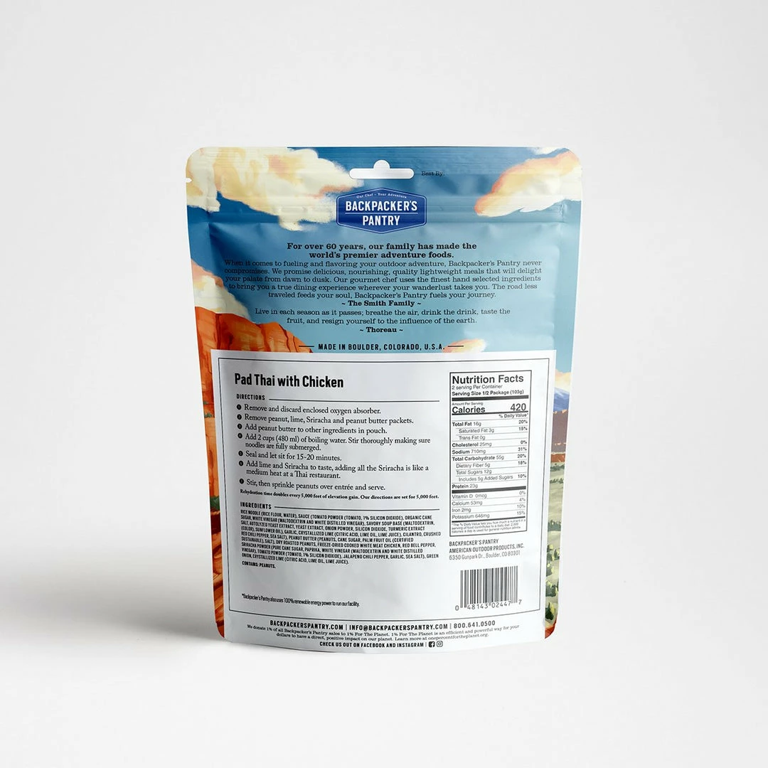 Wholesale 👍 Backpackers Pantry Pad Thai W/ Chicken Food 💯 4 Backpackers Pantry Pad Thai W/ Chicken Food