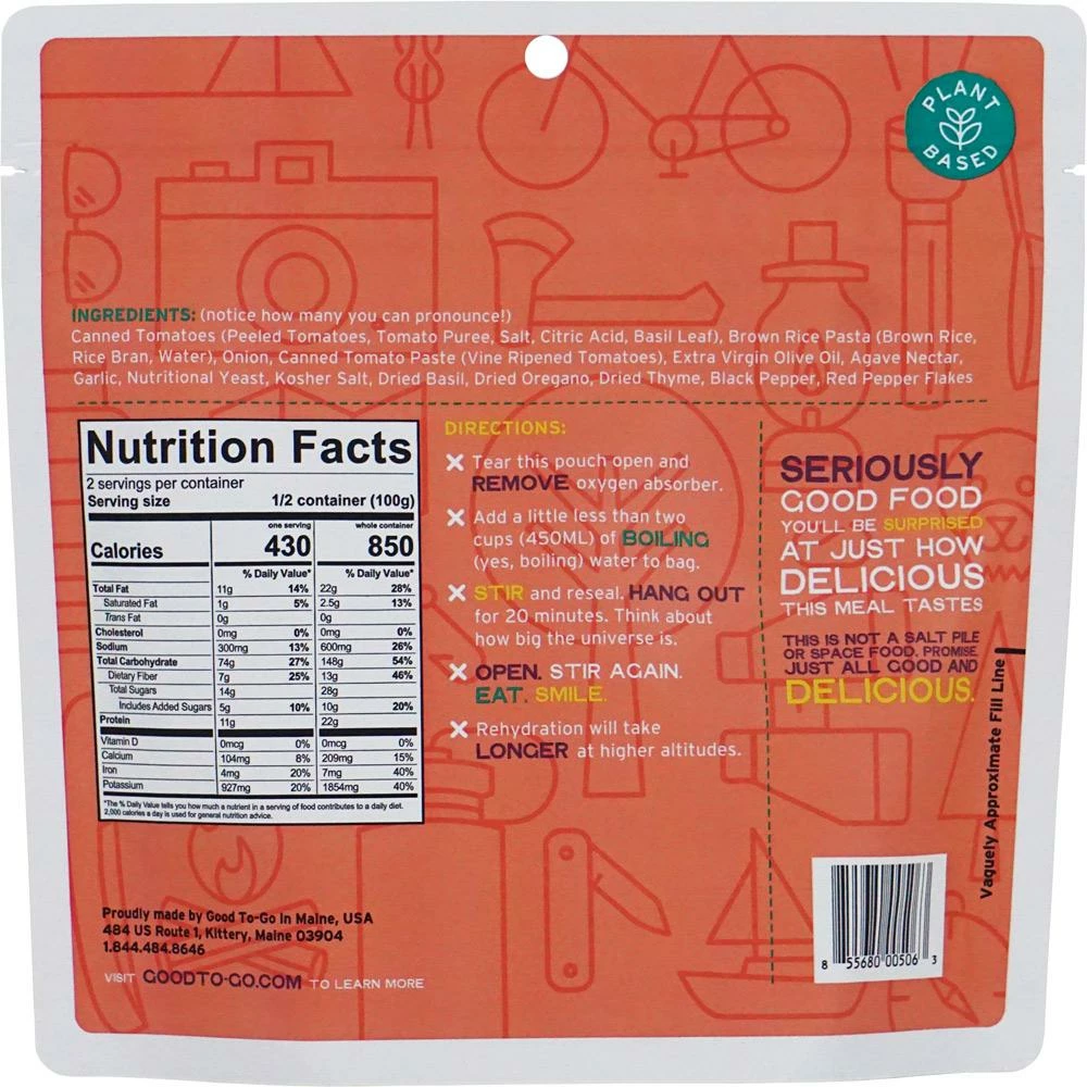 Deals 👍 Good To Go: Classic Marinara With Penne Food 🔔 5 Good To Go: Classic Marinara With Penne Food