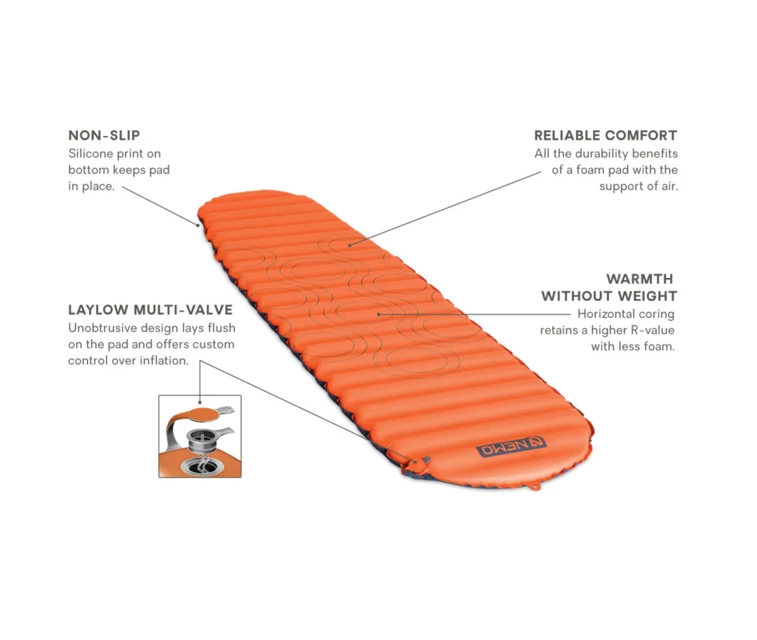 Brand new 🥰 NEMO Flyer Self-Inflating Sleeping Pad-Regular ✔️ 7 NEMO Flyer Self-Inflating Sleeping Pad-Regular