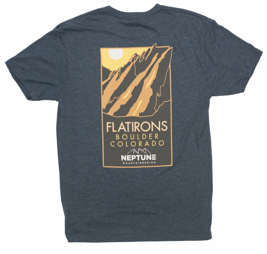 New 🎉 Men's Neptune Mountaineering FlatIrons T-Shirt ✨ 4 Men's Neptune Mountaineering FlatIrons T-Shirt